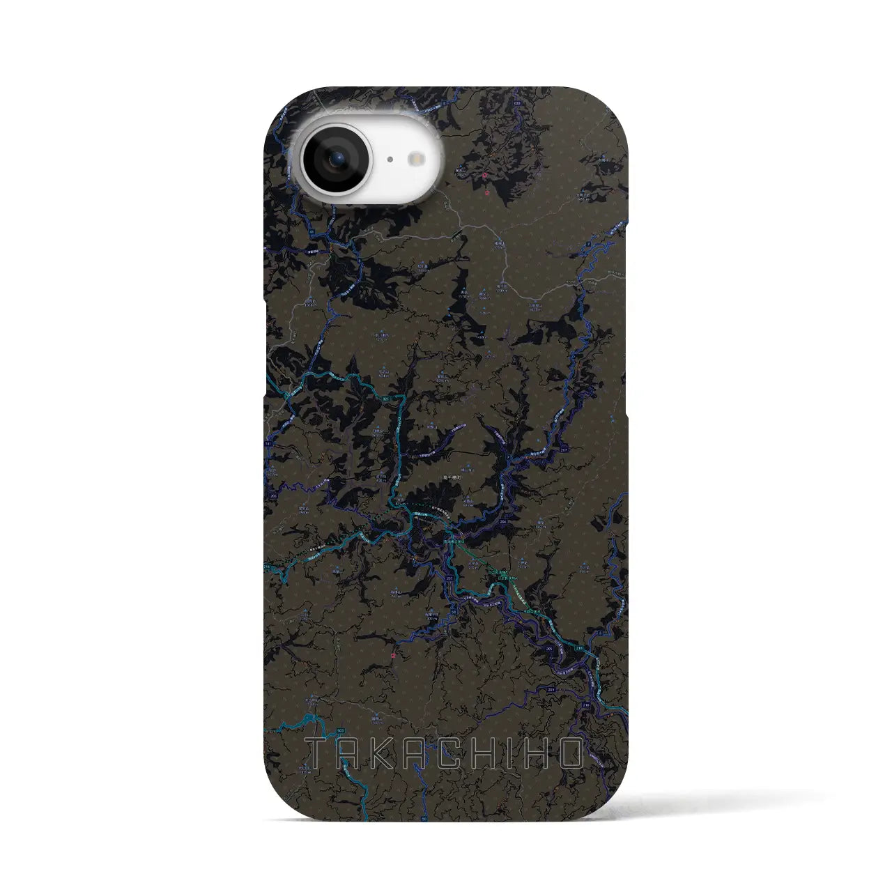 【高千穂(宮崎県)】地図柄iPhoneケース(バックカバータイプ)