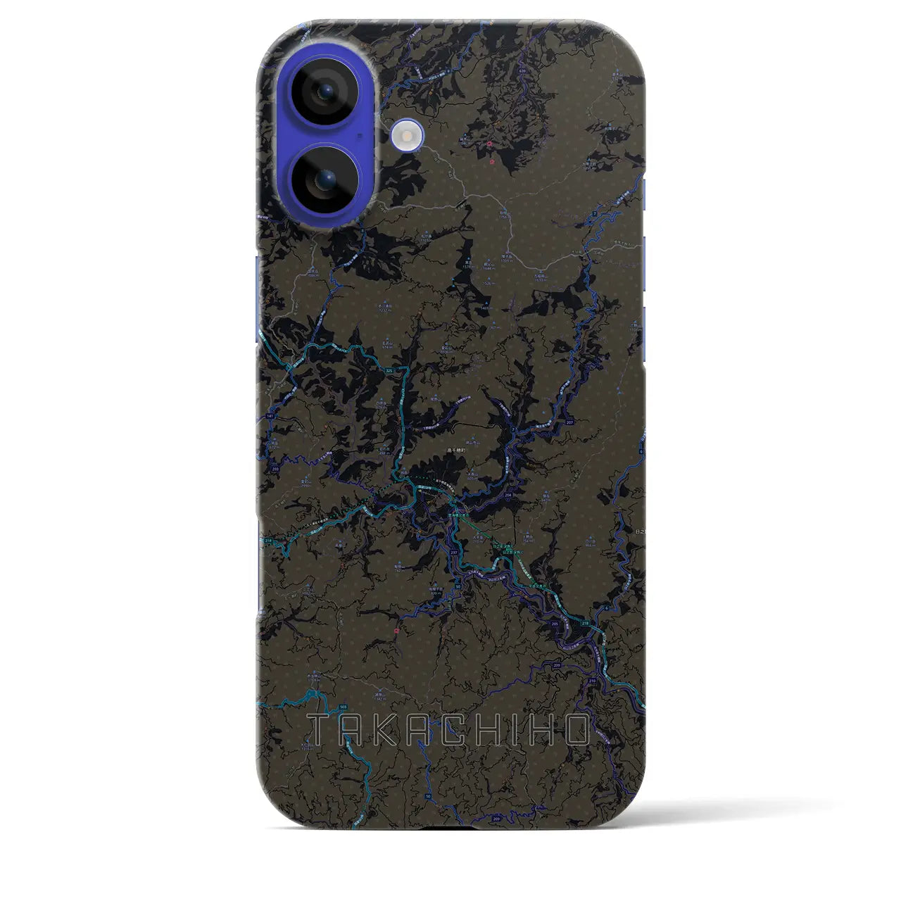 【高千穂(宮崎県)】地図柄iPhoneケース(バックカバータイプ)