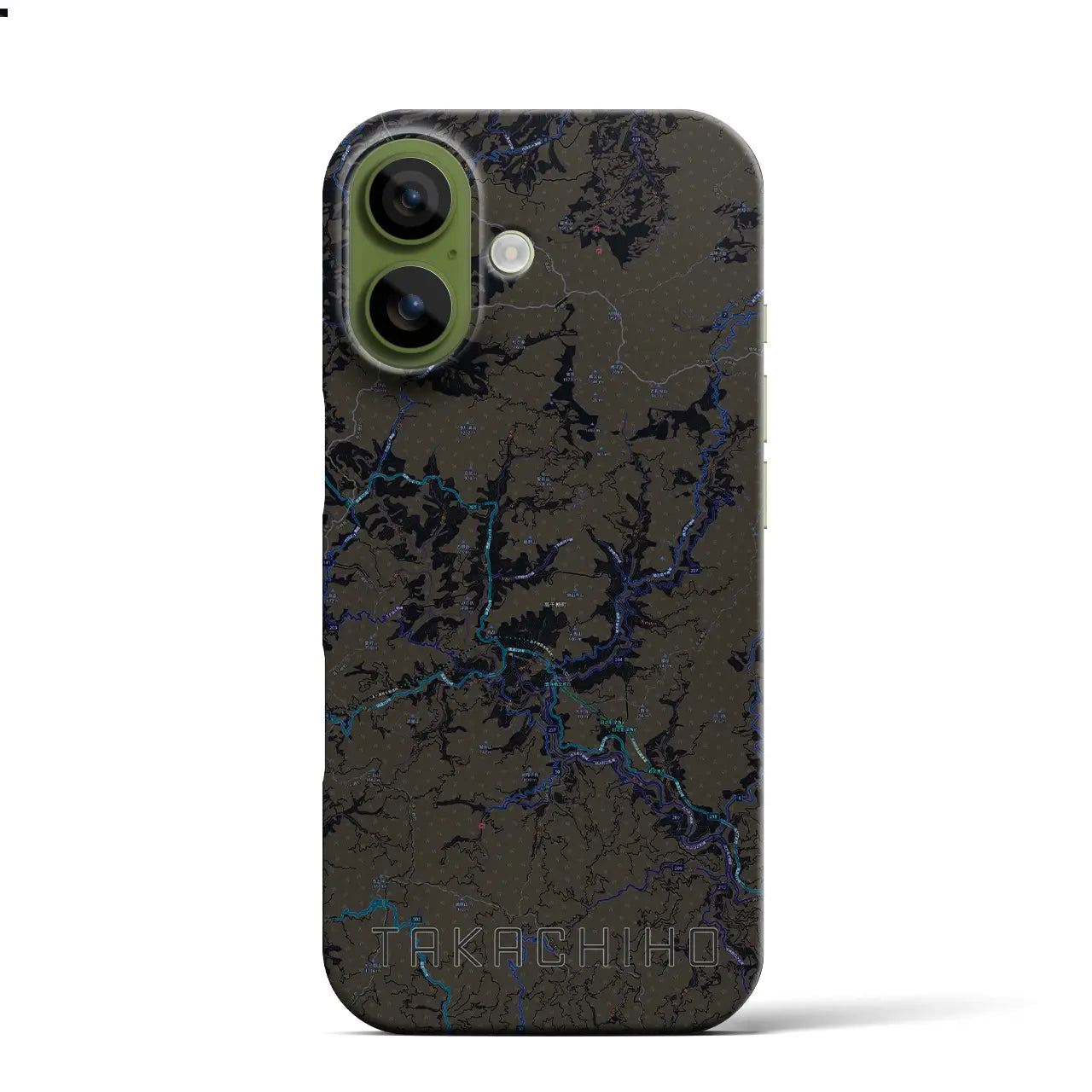 【高千穂(宮崎県)】地図柄iPhoneケース(バックカバータイプ)