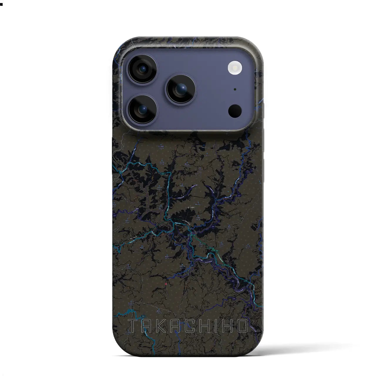 【高千穂(宮崎県)】地図柄iPhoneケース(バックカバータイプ)