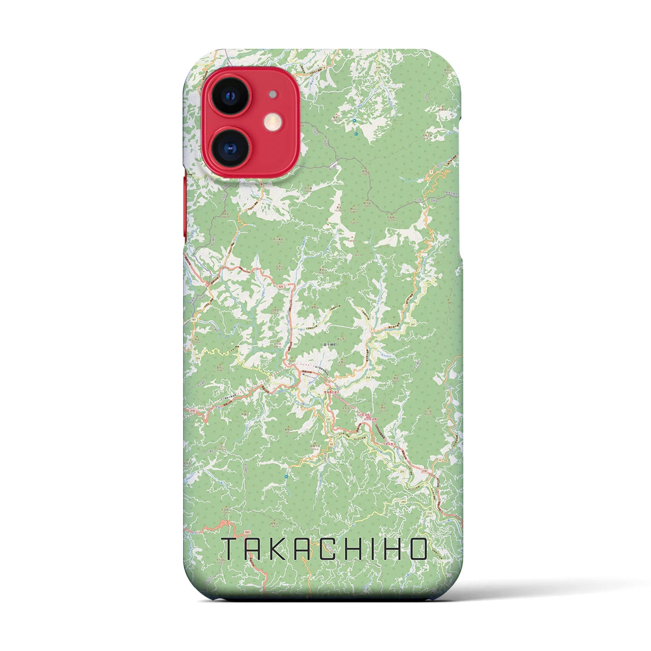 【高千穂(宮崎県)】地図柄iPhoneケース(バックカバータイプ)