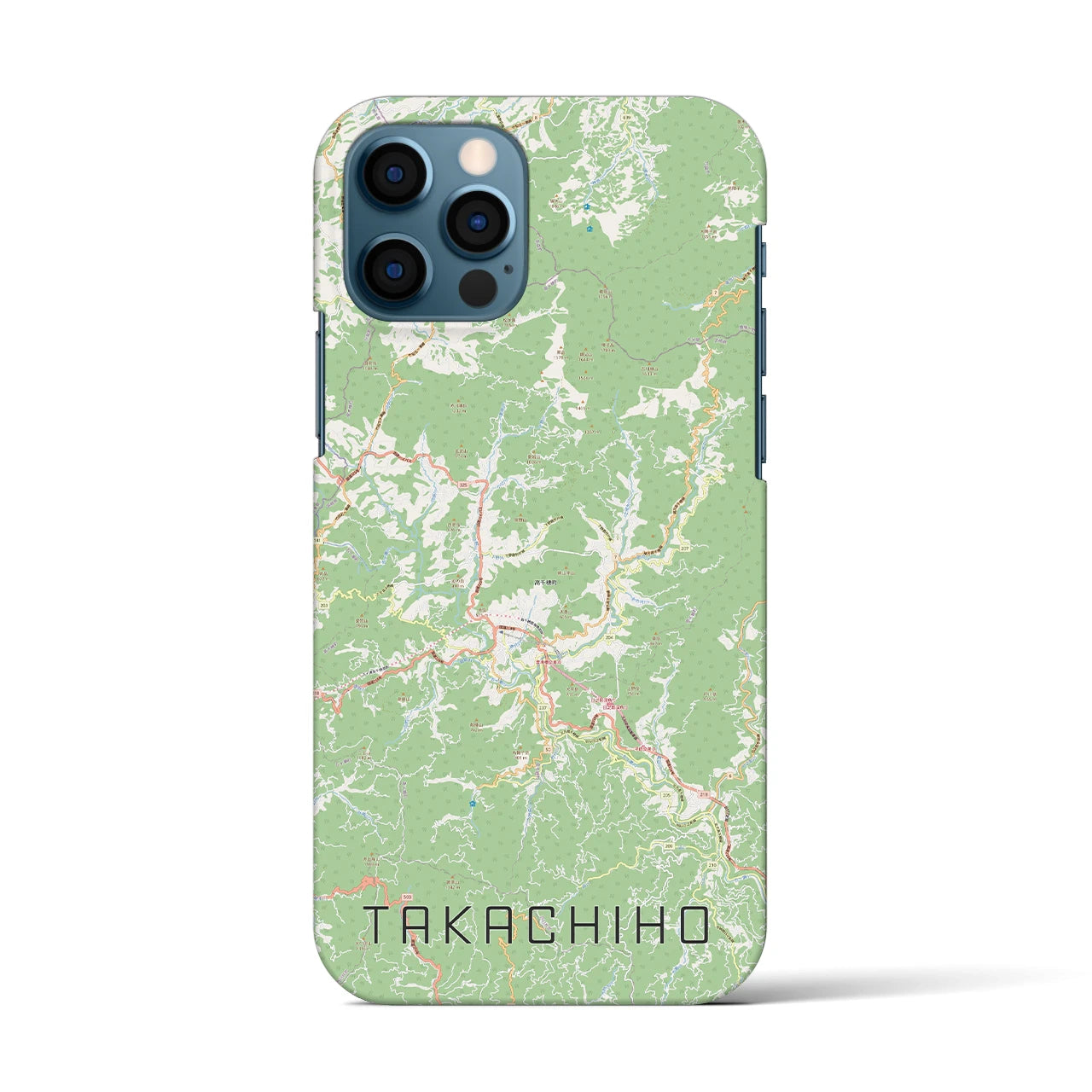 【高千穂(宮崎県)】地図柄iPhoneケース(バックカバータイプ)