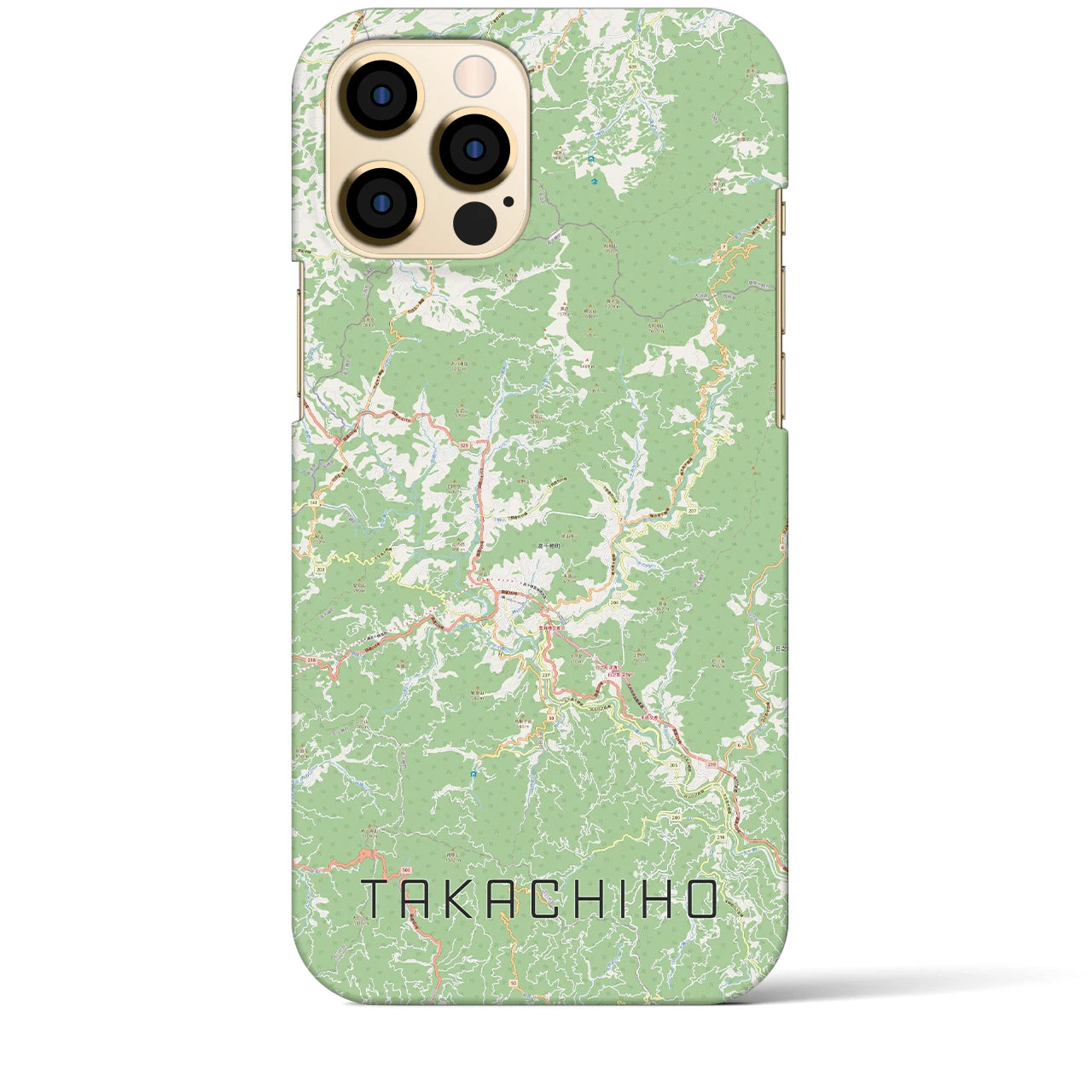 【高千穂(宮崎県)】地図柄iPhoneケース(バックカバータイプ)