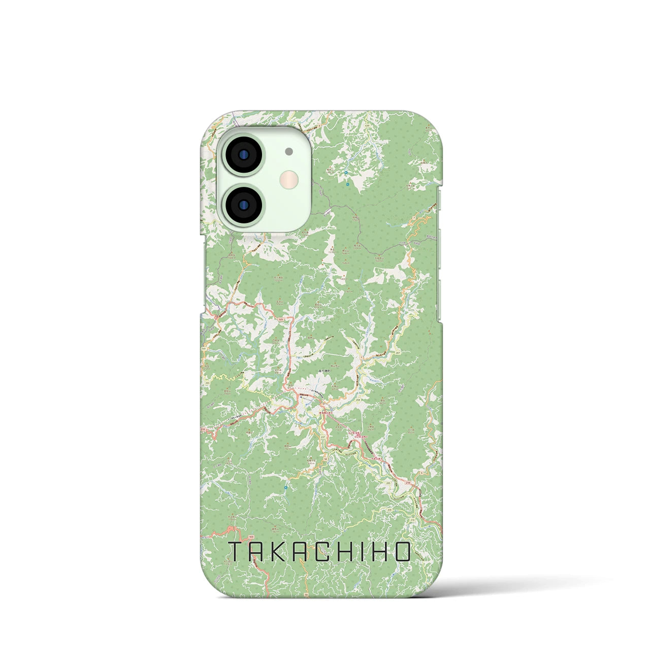 【高千穂(宮崎県)】地図柄iPhoneケース(バックカバータイプ)