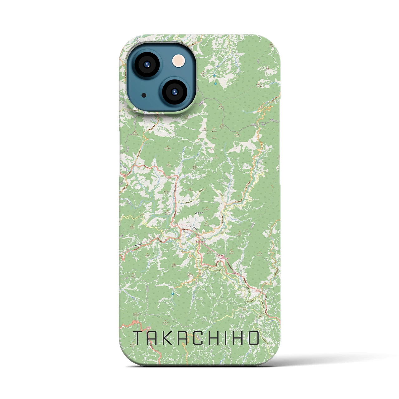 【高千穂(宮崎県)】地図柄iPhoneケース(バックカバータイプ)
