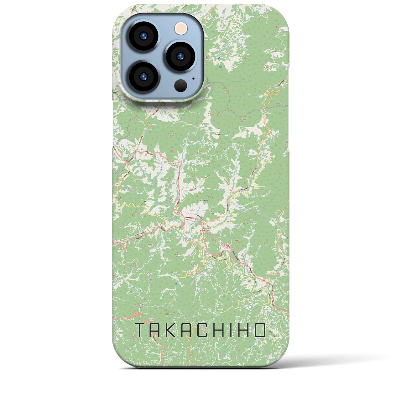 【高千穂(宮崎県)】地図柄iPhoneケース(バックカバータイプ)