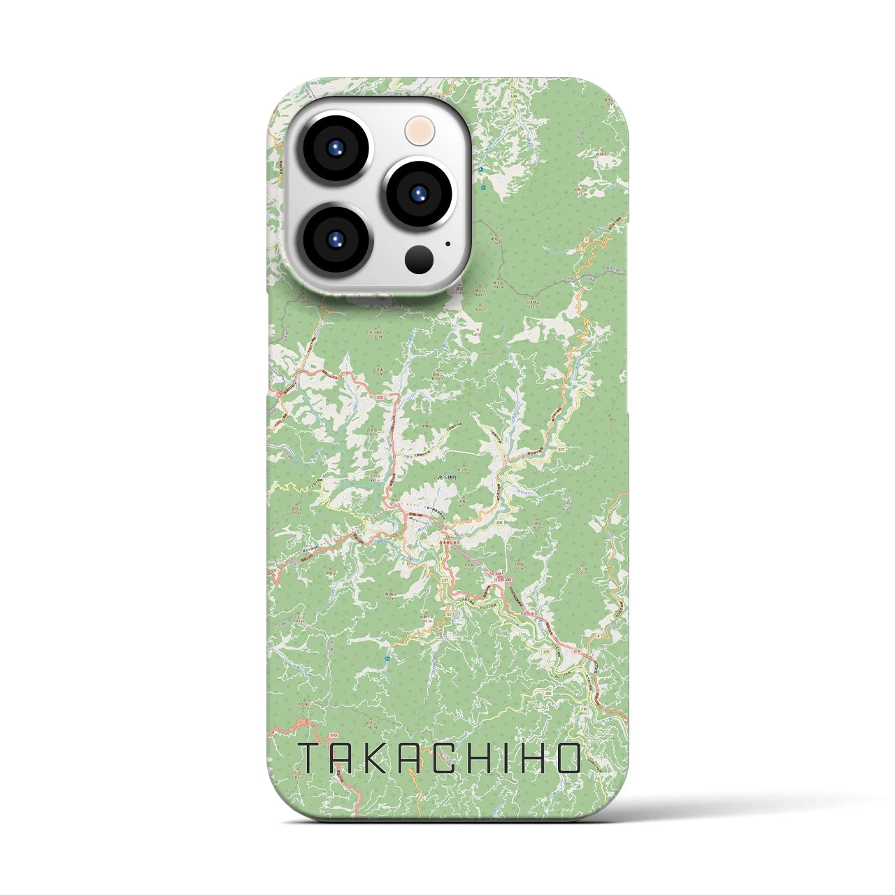 【高千穂(宮崎県)】地図柄iPhoneケース(バックカバータイプ)