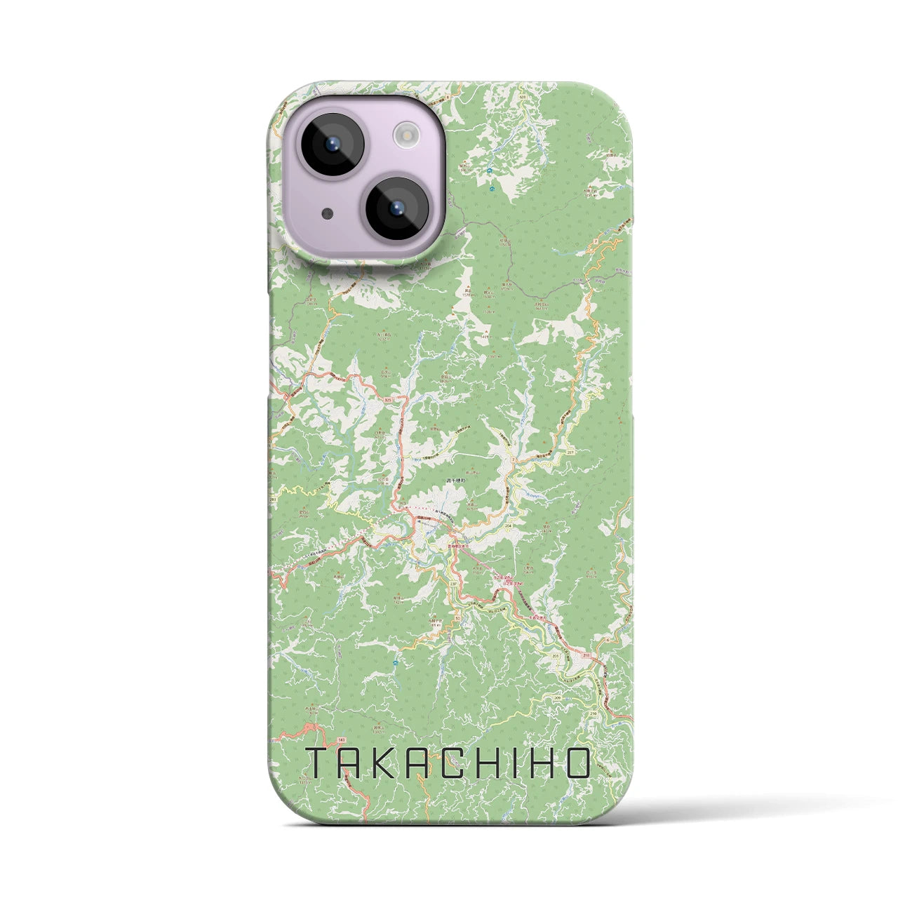 【高千穂(宮崎県)】地図柄iPhoneケース(バックカバータイプ)