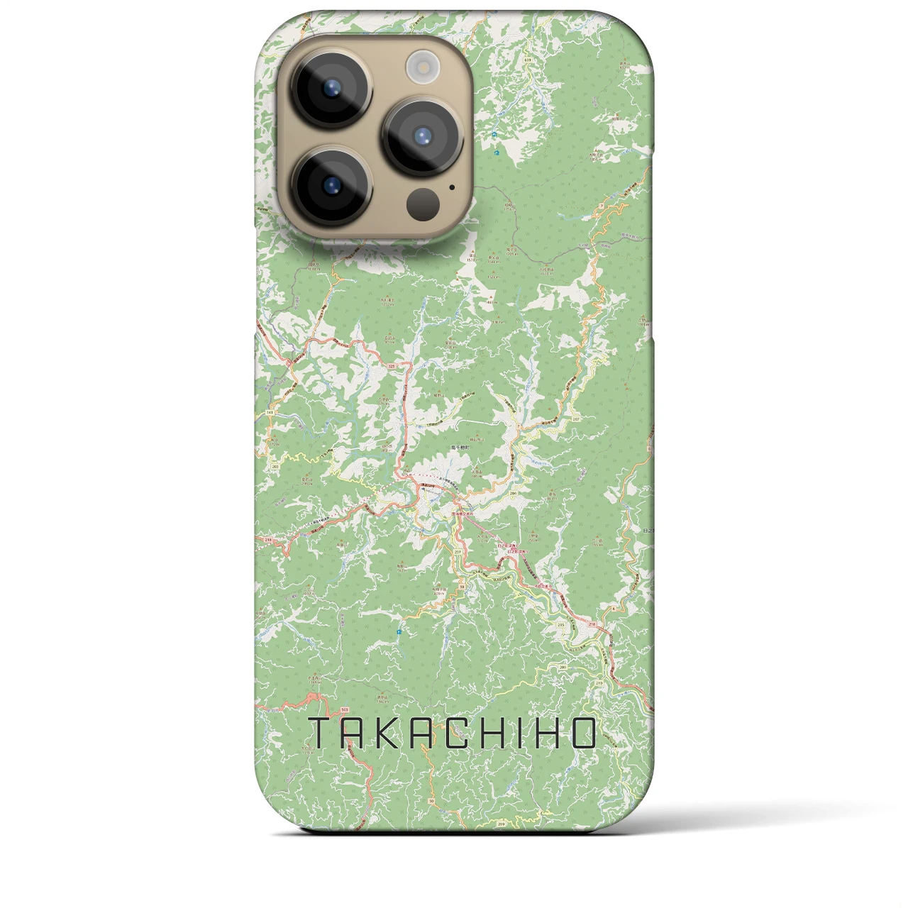 【高千穂(宮崎県)】地図柄iPhoneケース(バックカバータイプ)