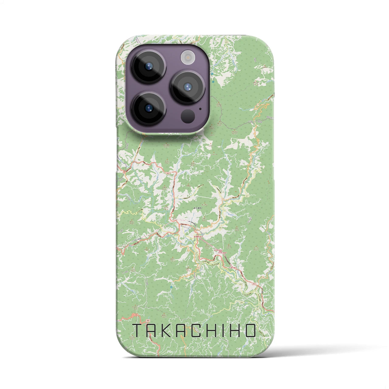 【高千穂(宮崎県)】地図柄iPhoneケース(バックカバータイプ)