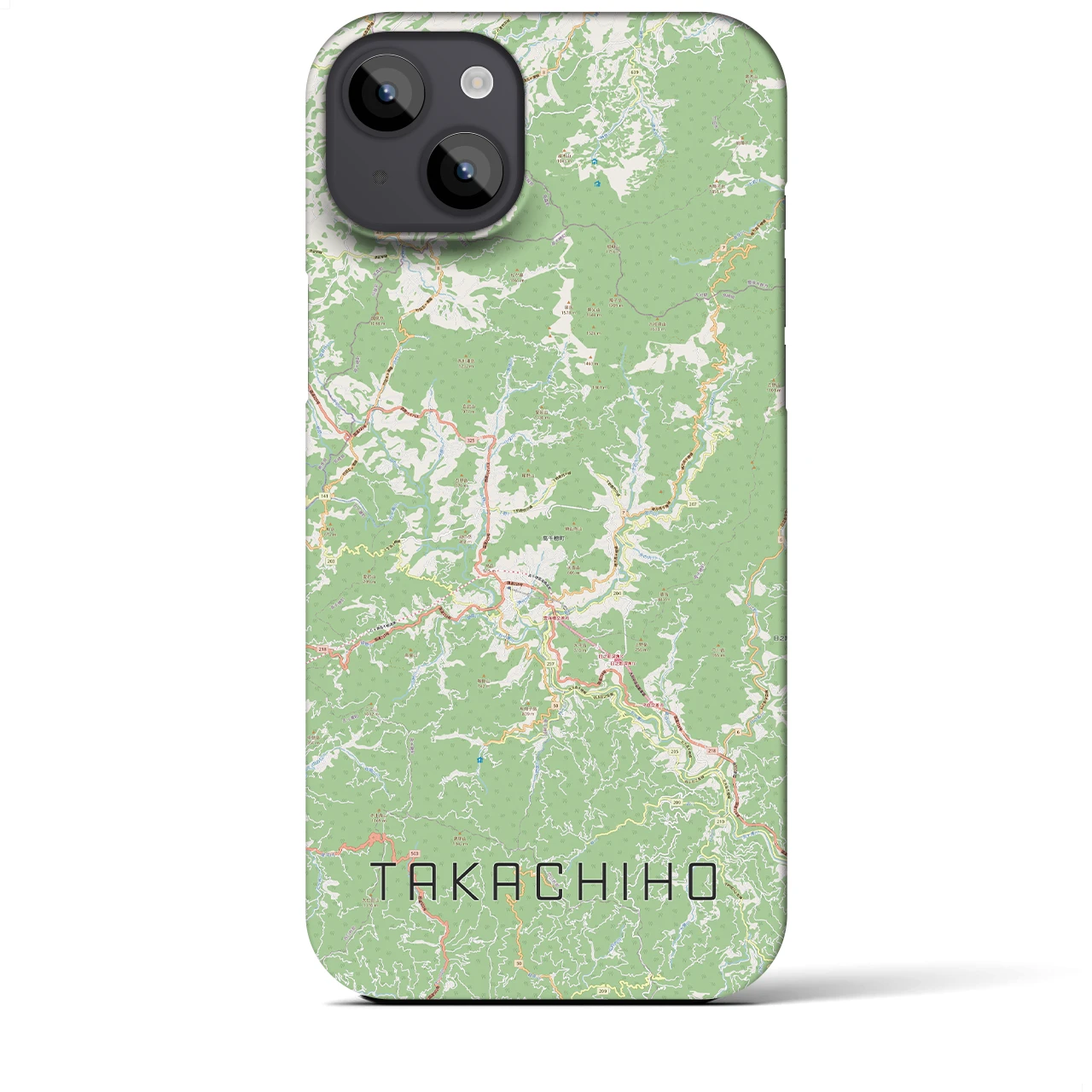 【高千穂(宮崎県)】地図柄iPhoneケース(バックカバータイプ)