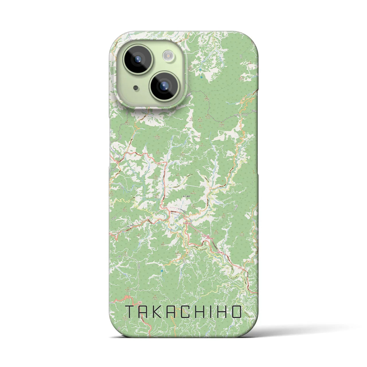 【高千穂(宮崎県)】地図柄iPhoneケース(バックカバータイプ)