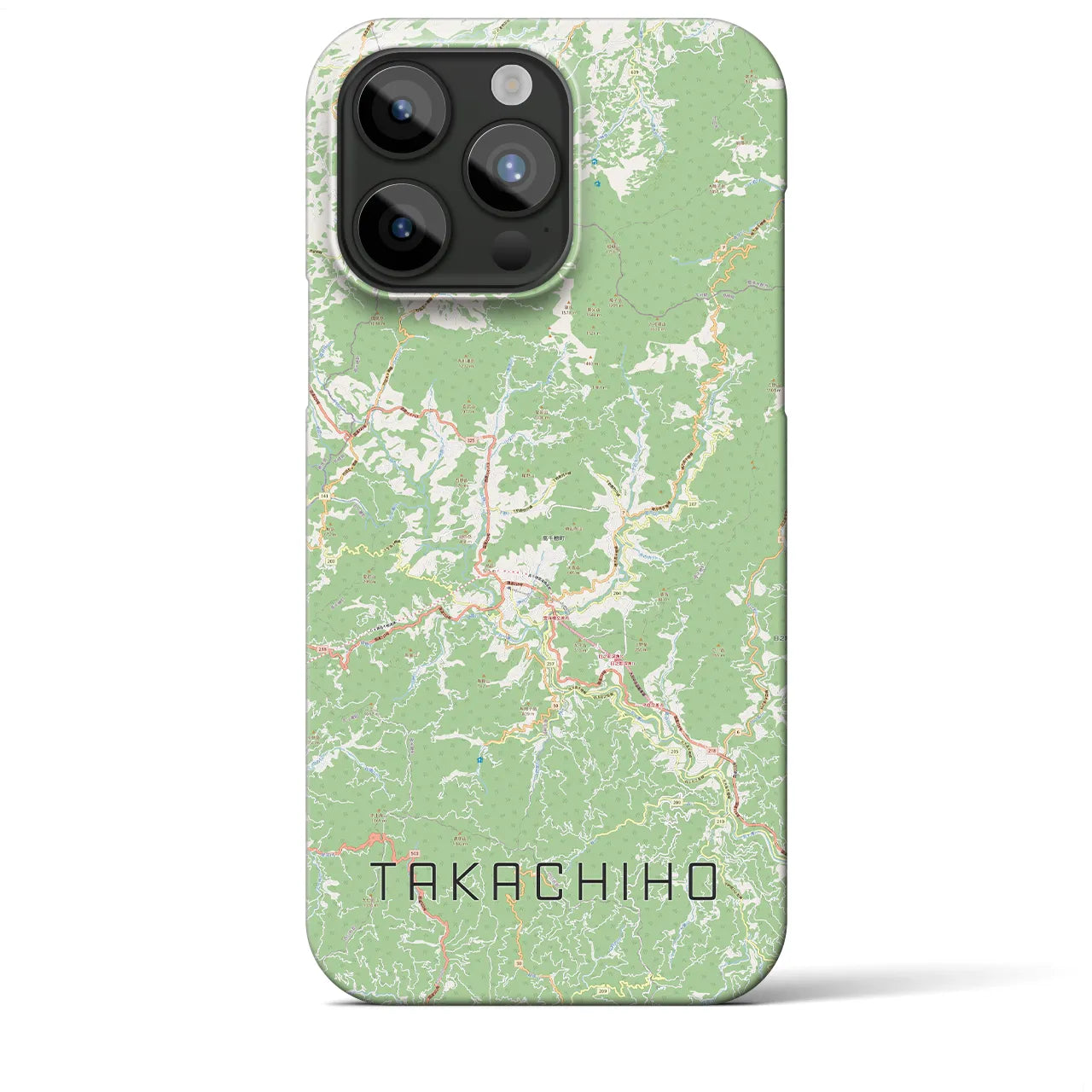 【高千穂(宮崎県)】地図柄iPhoneケース(バックカバータイプ)