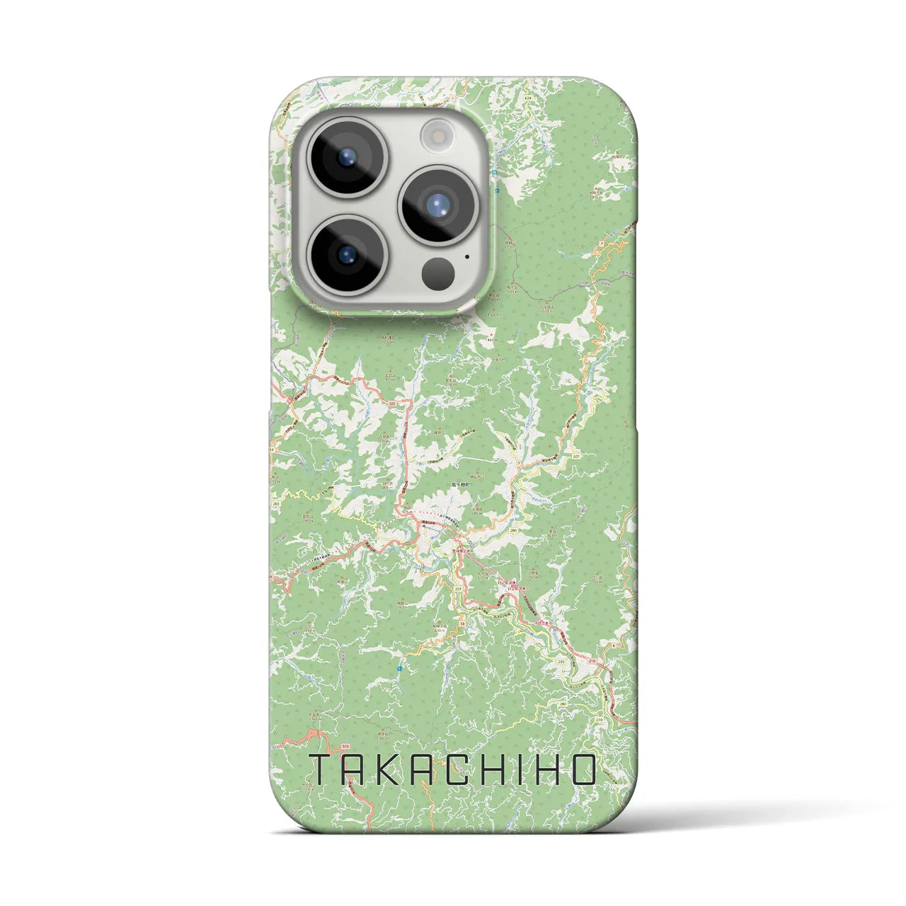 【高千穂(宮崎県)】地図柄iPhoneケース(バックカバータイプ)