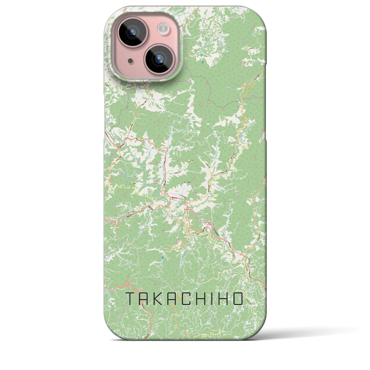 【高千穂(宮崎県)】地図柄iPhoneケース(バックカバータイプ)