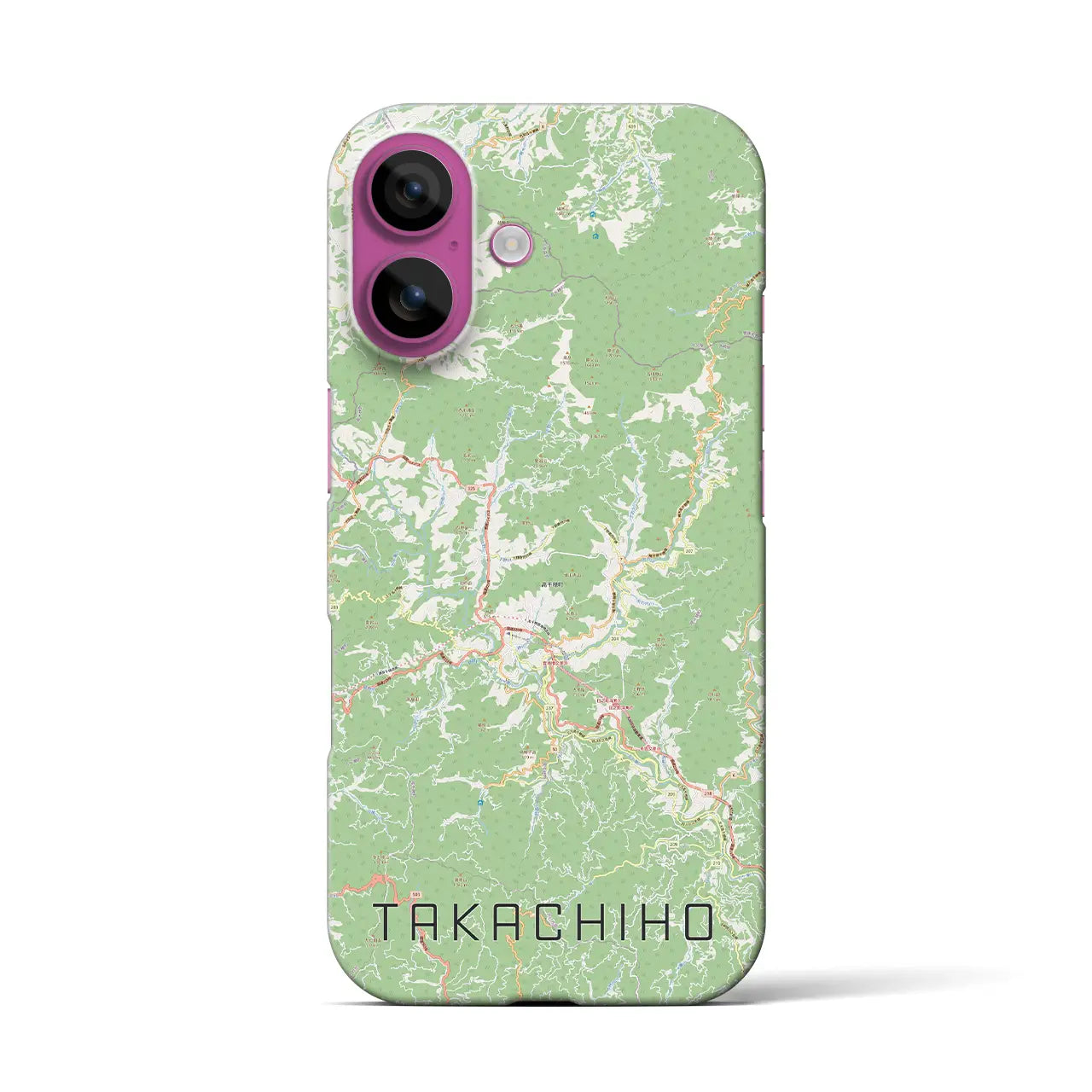 【高千穂(宮崎県)】地図柄iPhoneケース(バックカバータイプ)