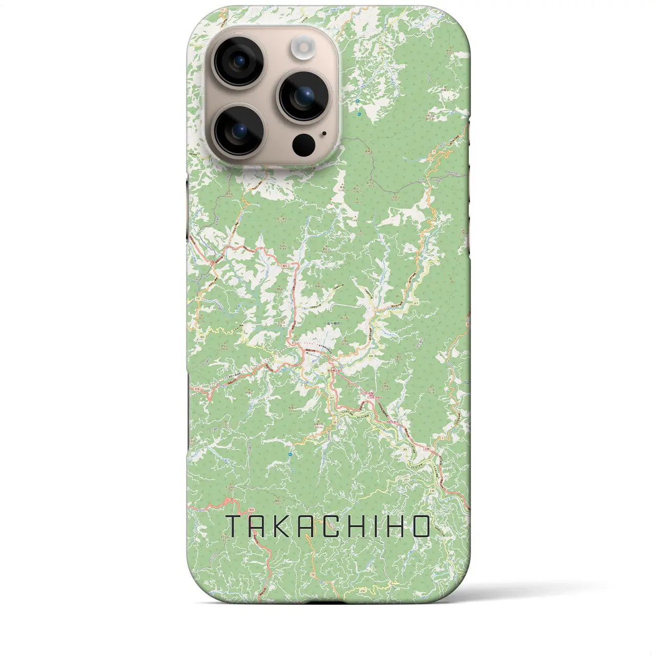 【高千穂(宮崎県)】地図柄iPhoneケース(バックカバータイプ)