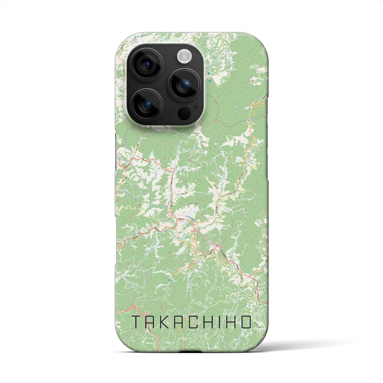 【高千穂(宮崎県)】地図柄iPhoneケース(バックカバータイプ)