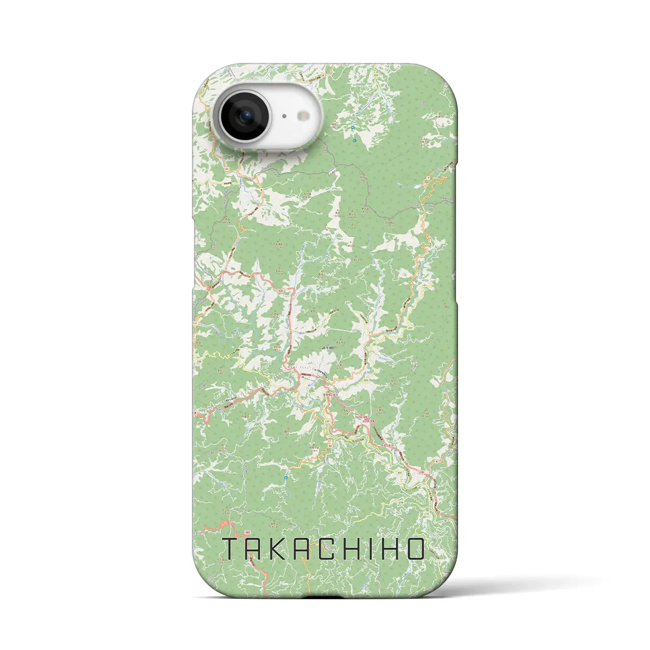 【高千穂(宮崎県)】地図柄iPhoneケース(バックカバータイプ)