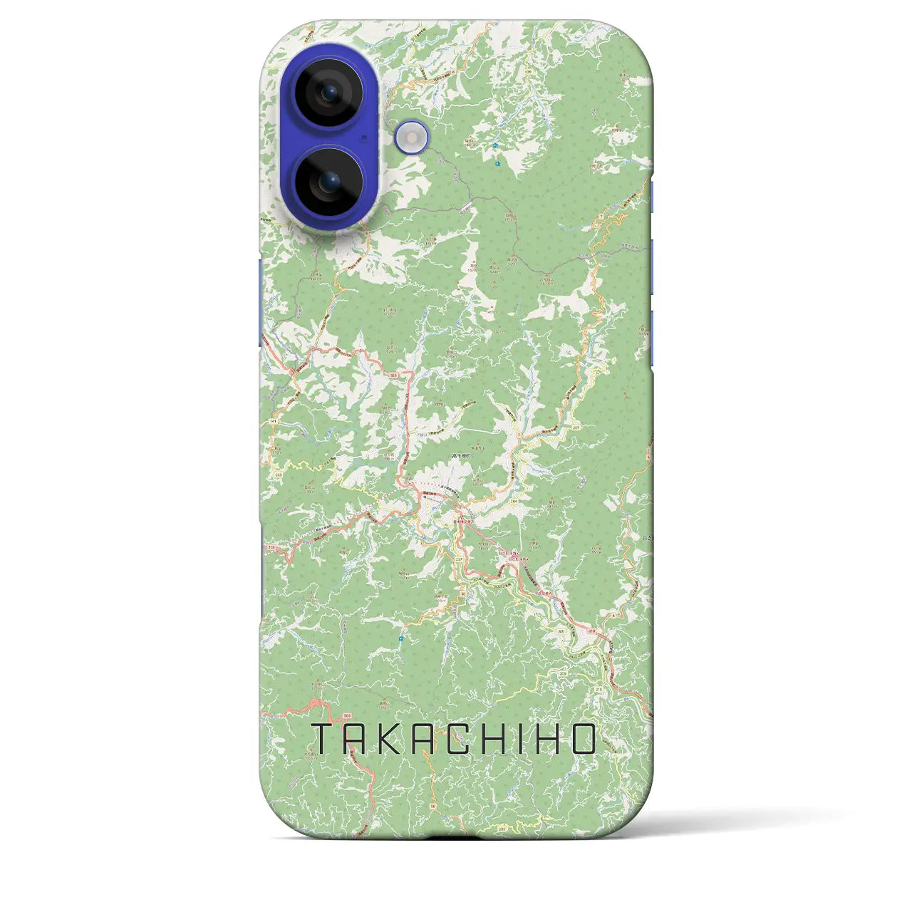 【高千穂(宮崎県)】地図柄iPhoneケース(バックカバータイプ)ナチュラル・iPhone 16 Pro Max 用