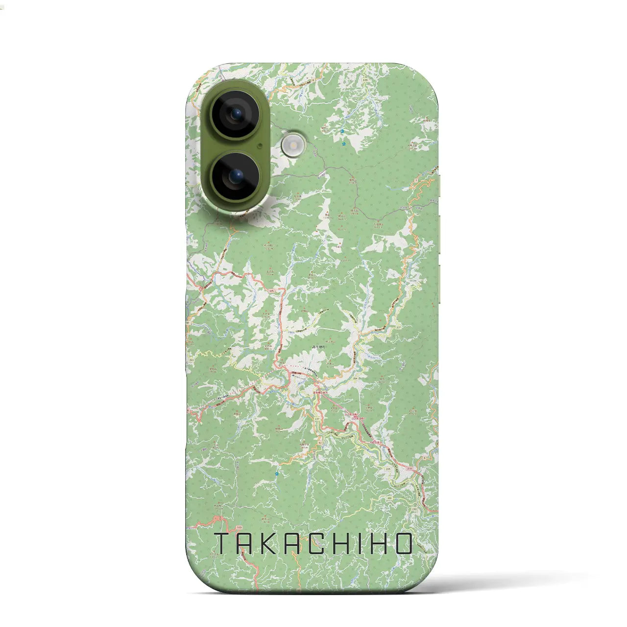 【高千穂(宮崎県)】地図柄iPhoneケース(バックカバータイプ)ナチュラル・iPhone 17 Pro Max 用