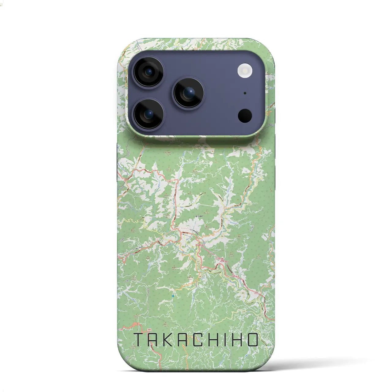 【高千穂(宮崎県)】地図柄iPhoneケース(バックカバータイプ)