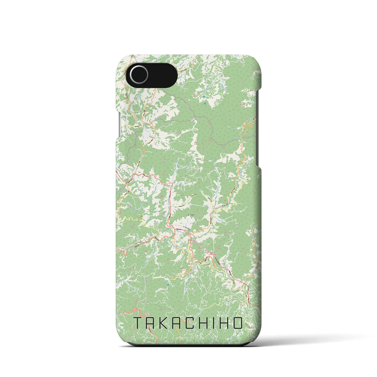 【高千穂(宮崎県)】地図柄iPhoneケース(バックカバータイプ)