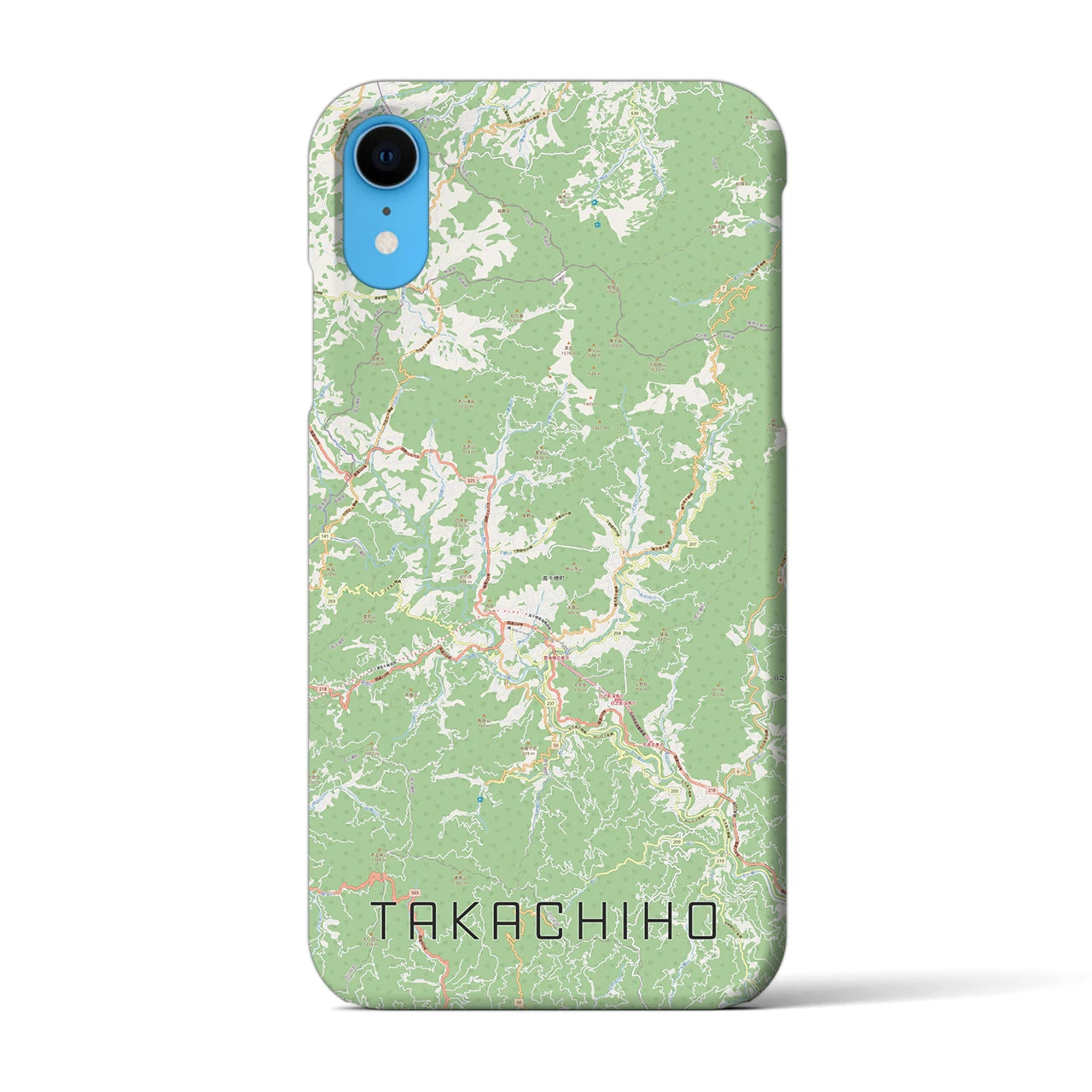 【高千穂(宮崎県)】地図柄iPhoneケース(バックカバータイプ)