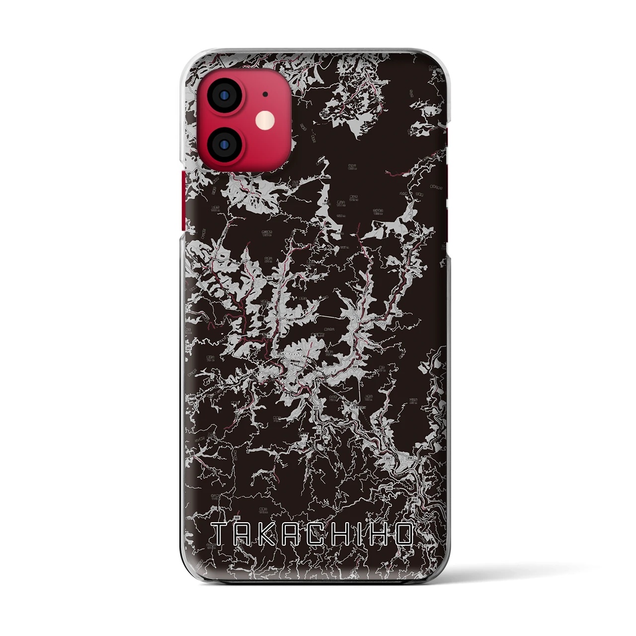 【高千穂(宮崎県)】地図柄iPhoneケース(クリアタイプ)