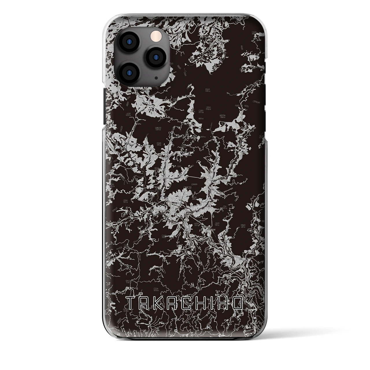 【高千穂(宮崎県)】地図柄iPhoneケース(クリアタイプ)