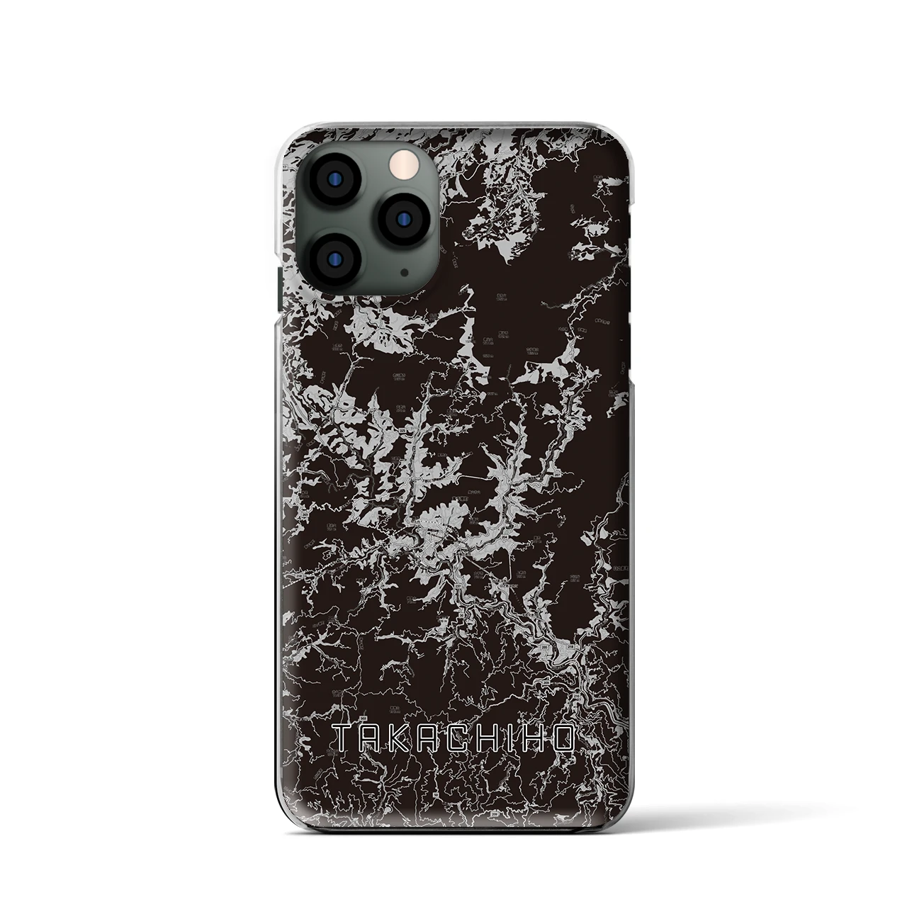 【高千穂(宮崎県)】地図柄iPhoneケース(クリアタイプ)