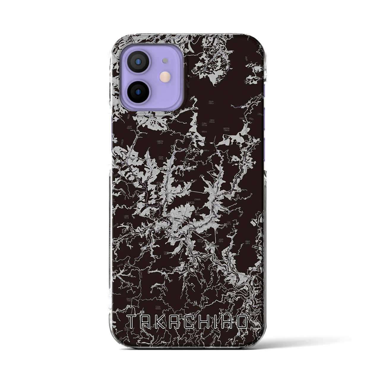 【高千穂(宮崎県)】地図柄iPhoneケース(クリアタイプ)