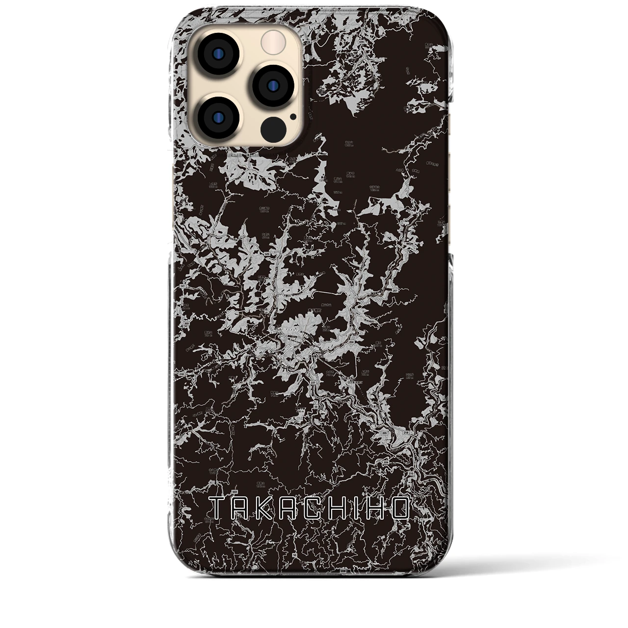 【高千穂(宮崎県)】地図柄iPhoneケース(クリアタイプ)