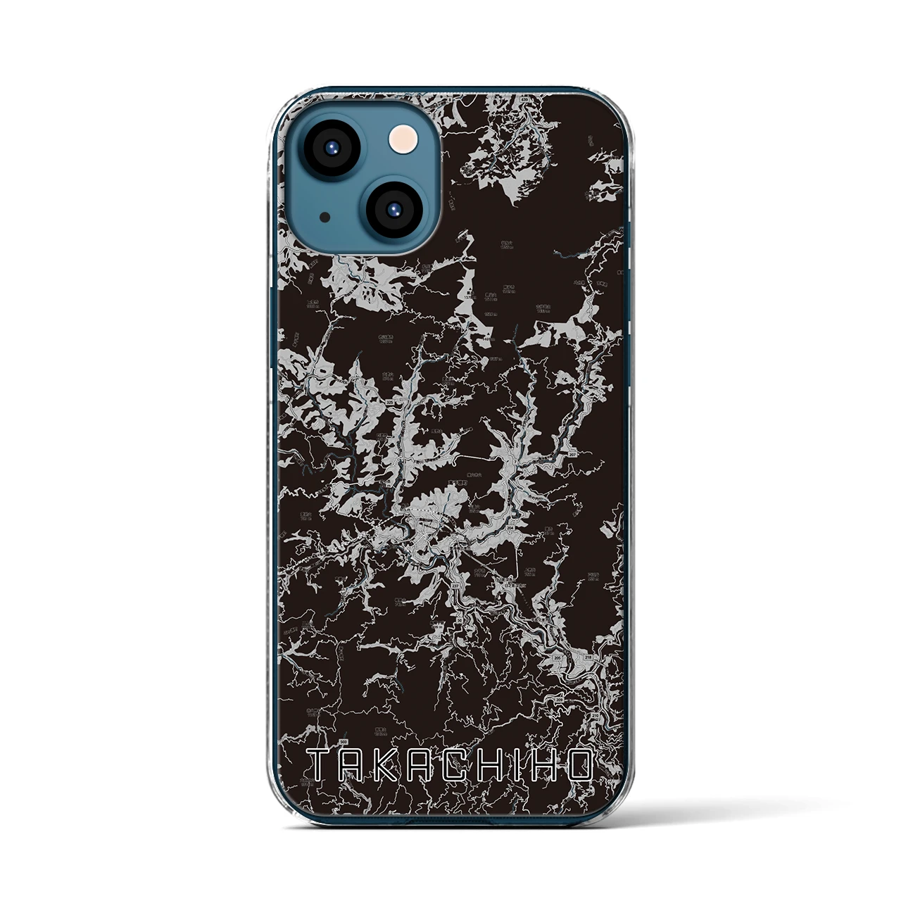 【高千穂(宮崎県)】地図柄iPhoneケース(クリアタイプ)