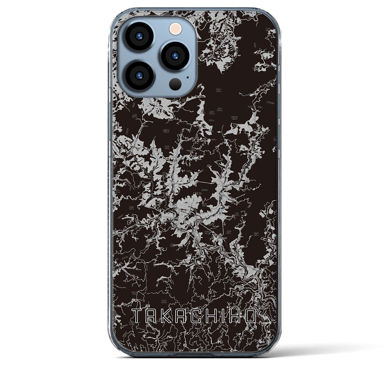 【高千穂(宮崎県)】地図柄iPhoneケース(クリアタイプ)