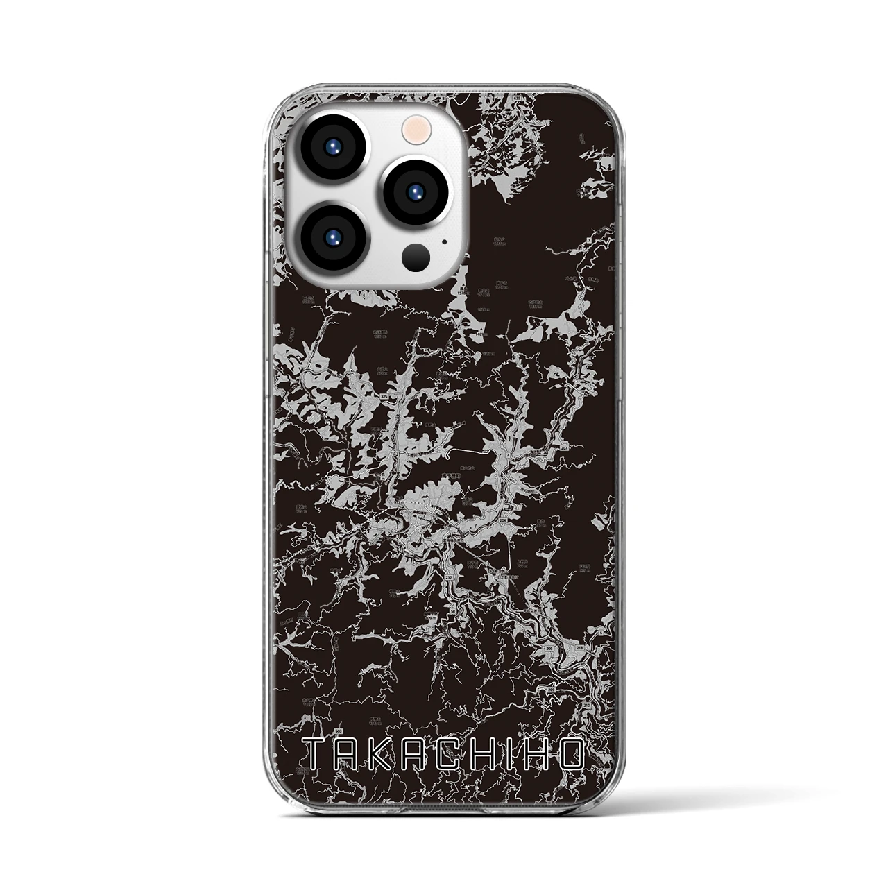 【高千穂(宮崎県)】地図柄iPhoneケース(クリアタイプ)