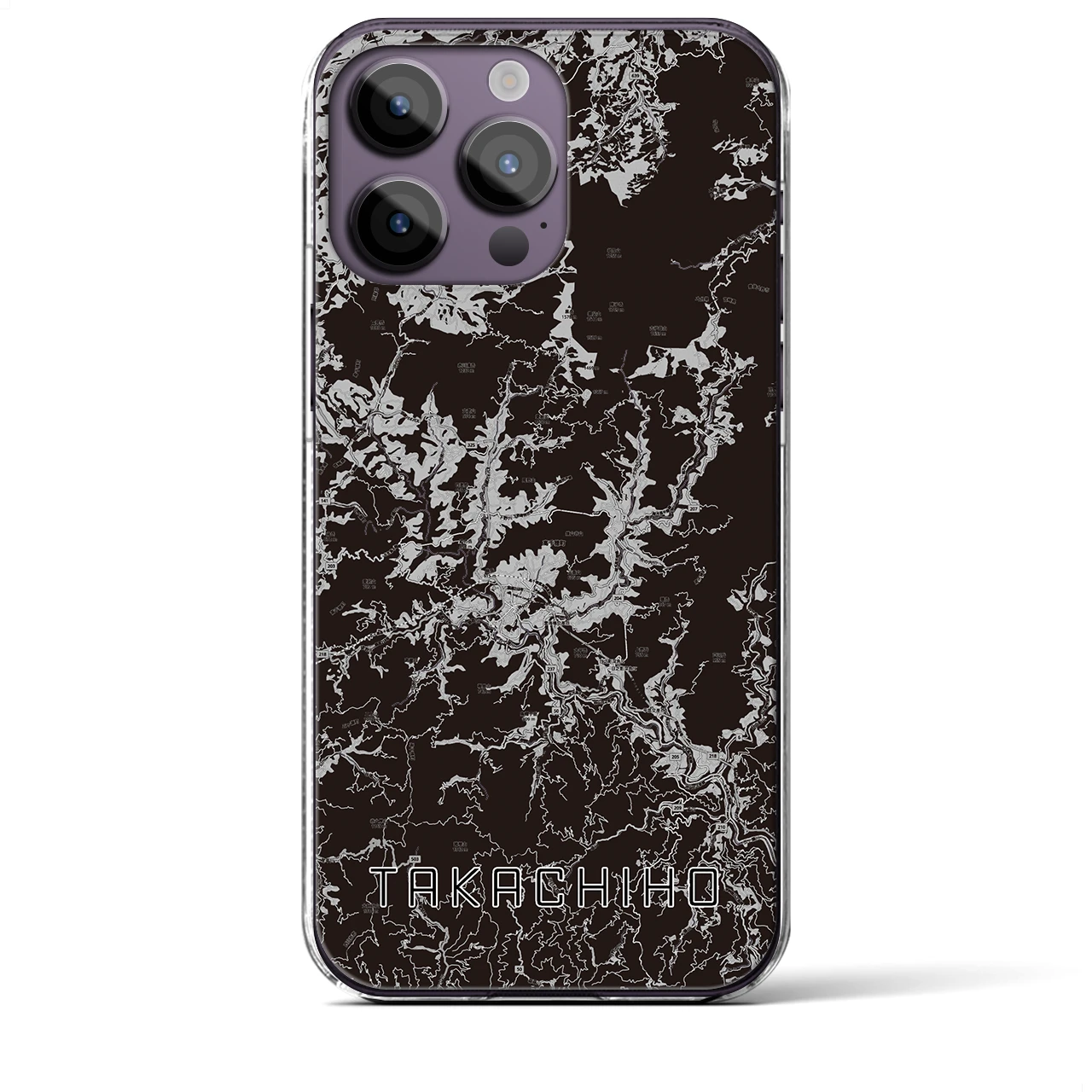 【高千穂(宮崎県)】地図柄iPhoneケース(クリアタイプ)