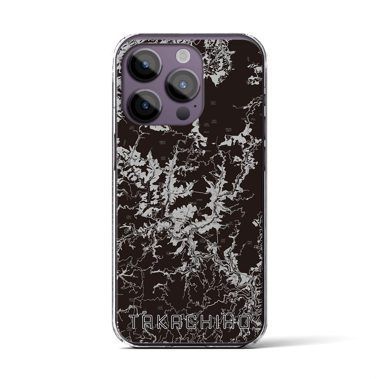 【高千穂(宮崎県)】地図柄iPhoneケース(クリアタイプ)