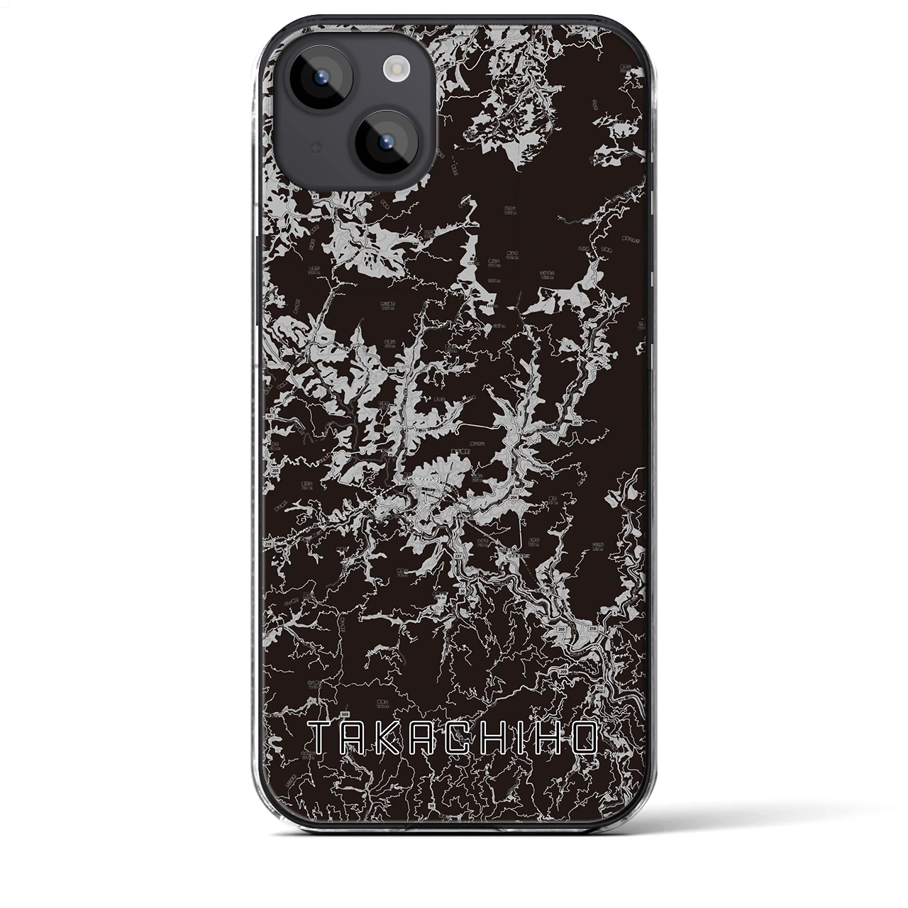 【高千穂(宮崎県)】地図柄iPhoneケース(クリアタイプ)