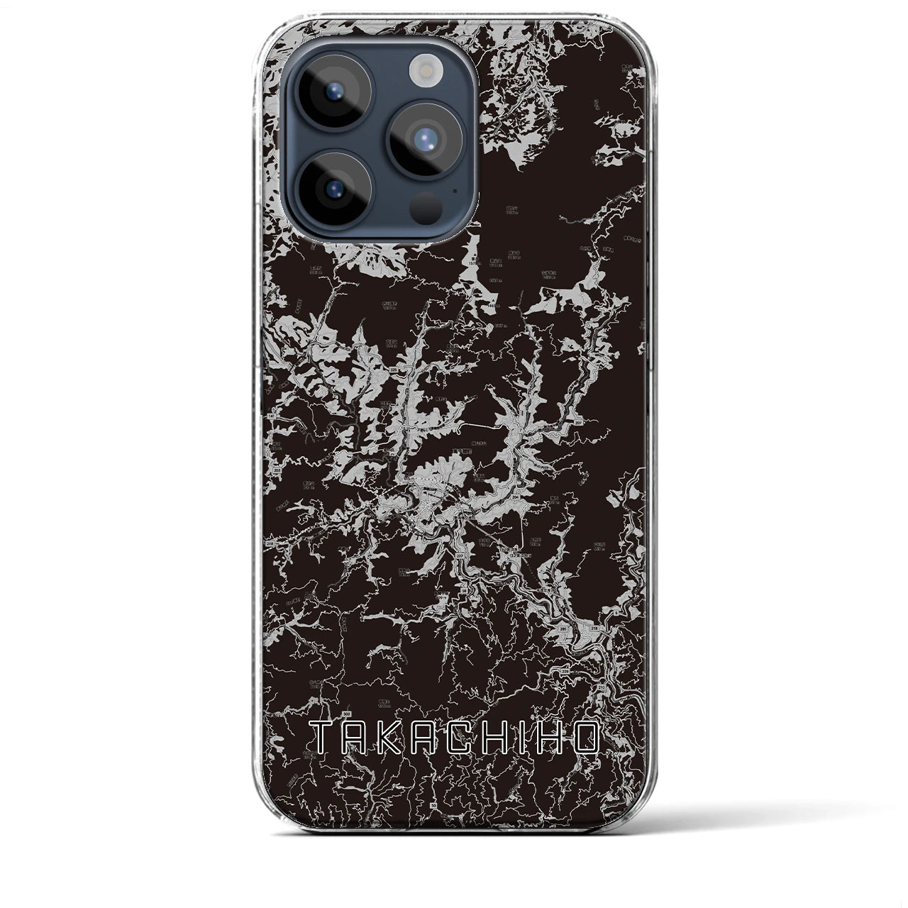 【高千穂(宮崎県)】地図柄iPhoneケース(クリアタイプ)