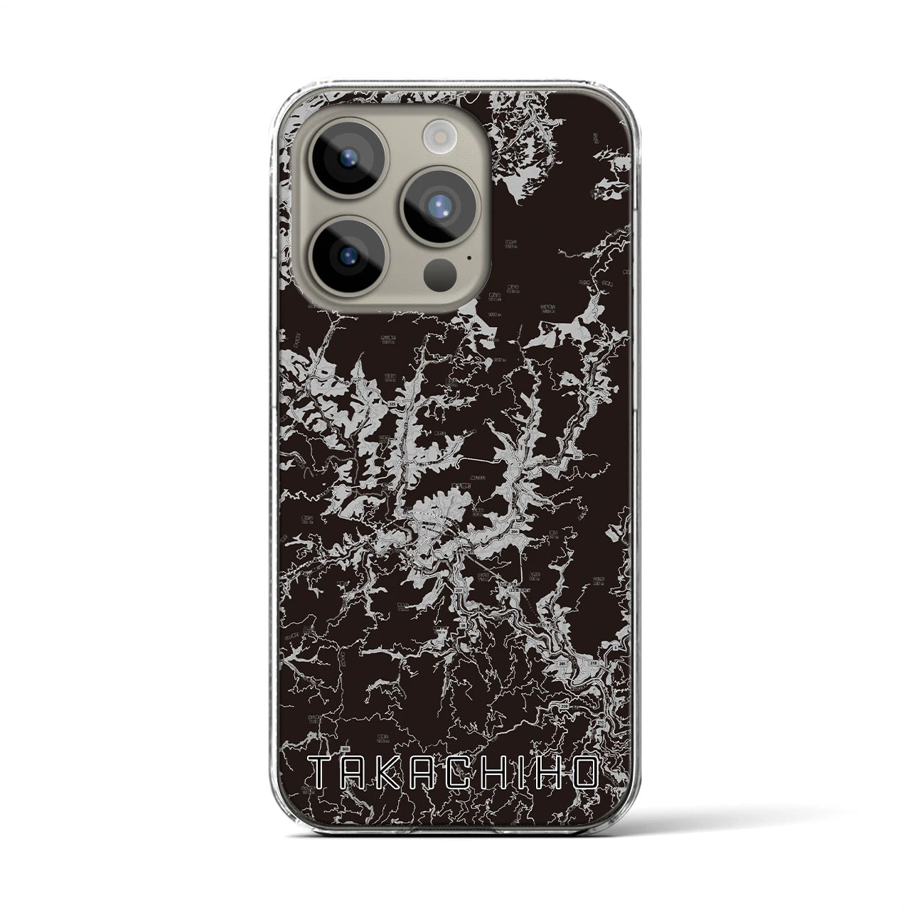 【高千穂(宮崎県)】地図柄iPhoneケース(クリアタイプ)