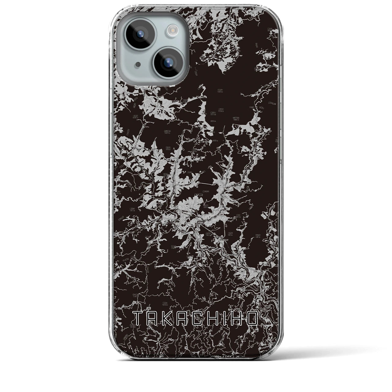 【高千穂(宮崎県)】地図柄iPhoneケース(クリアタイプ)