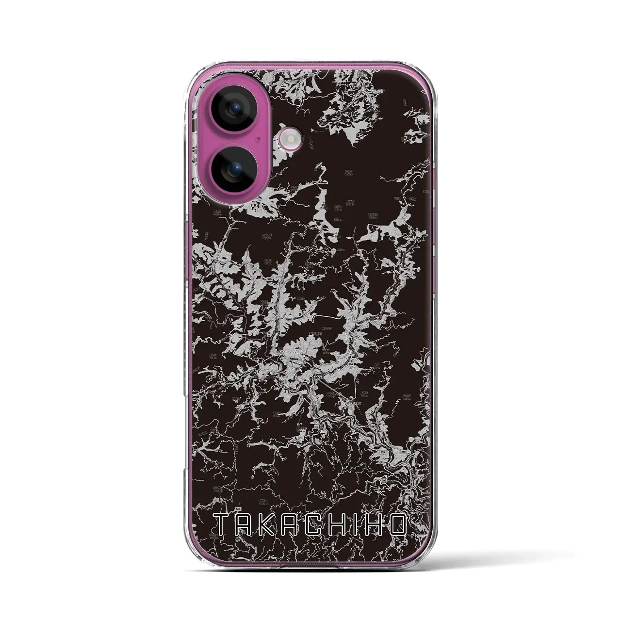 【高千穂(宮崎県)】地図柄iPhoneケース(クリアタイプ)