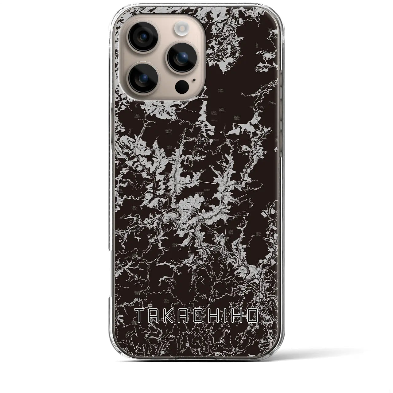 【高千穂(宮崎県)】地図柄iPhoneケース(クリアタイプ)