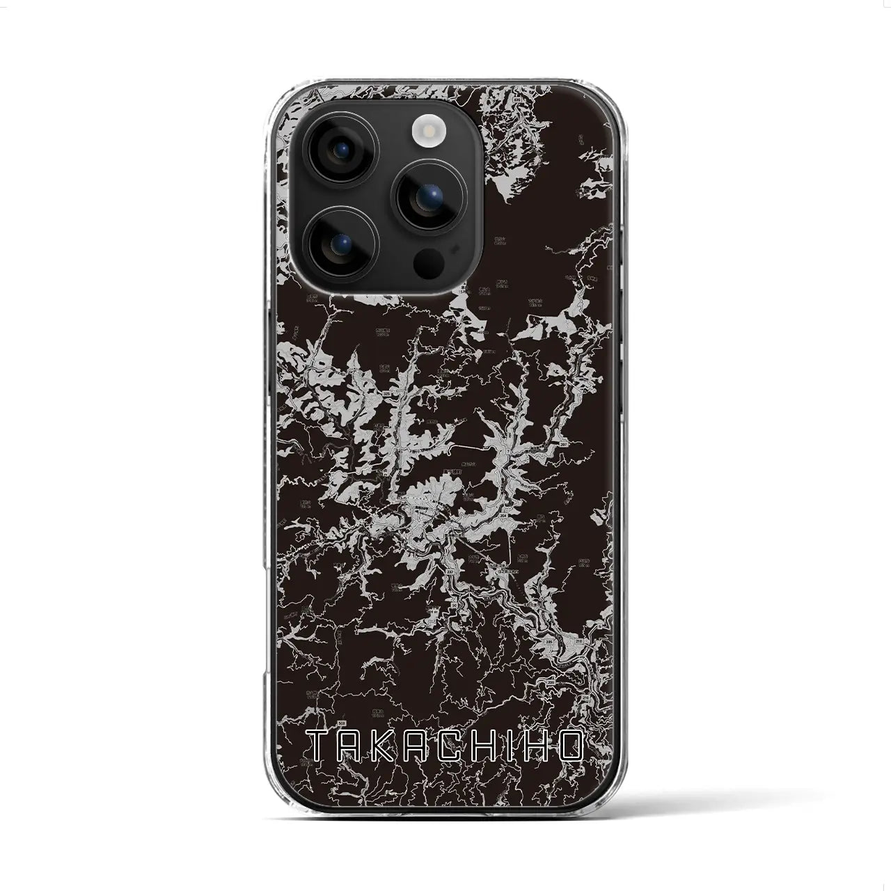 【高千穂(宮崎県)】地図柄iPhoneケース(クリアタイプ)