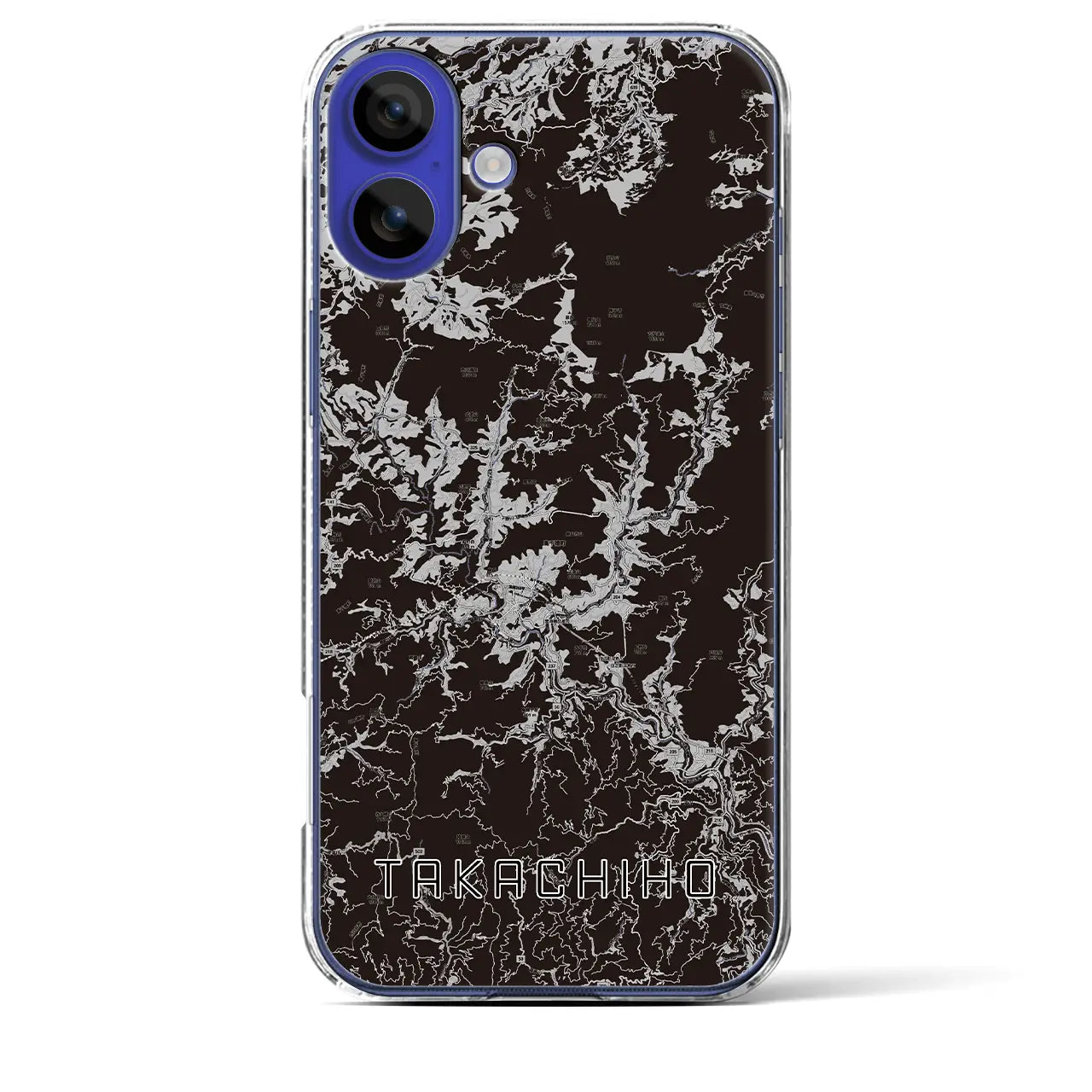 【高千穂(宮崎県)】地図柄iPhoneケース(クリアタイプ)