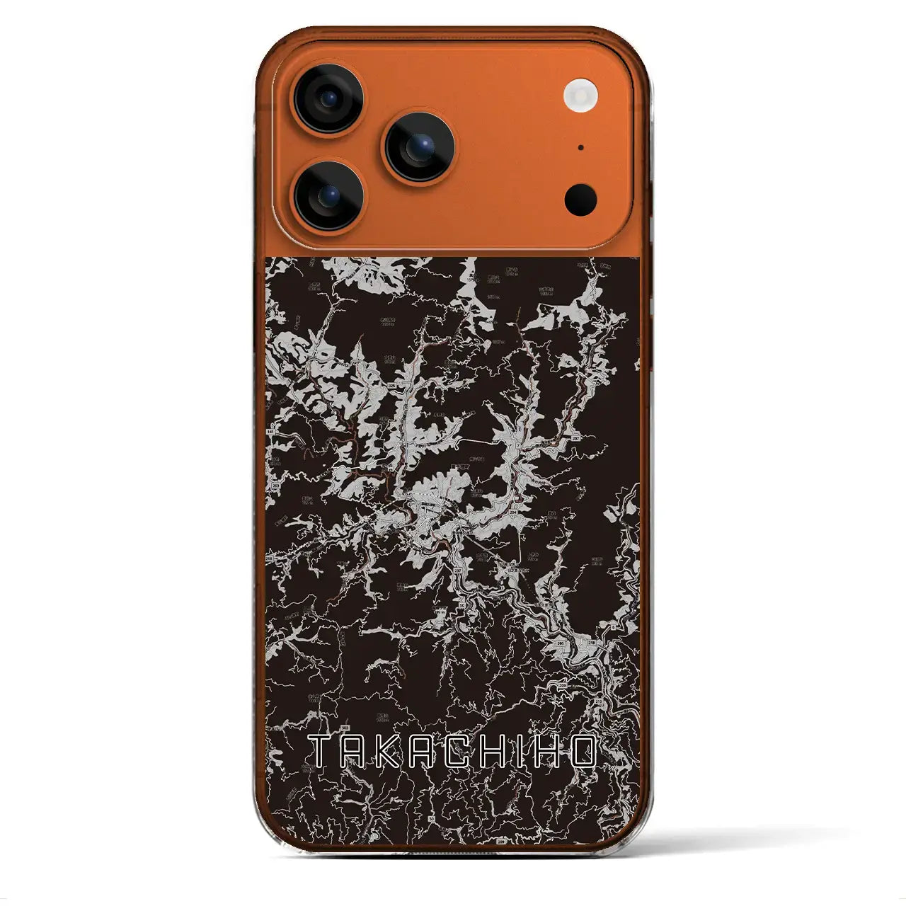 【高千穂(宮崎県)】地図柄iPhoneケース(クリアタイプ)