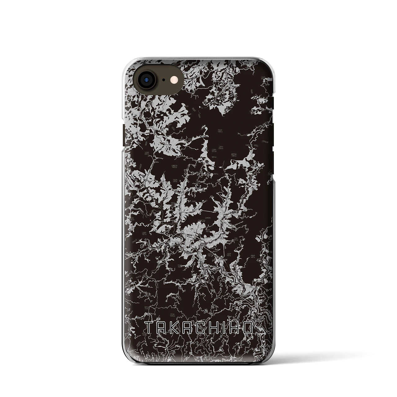 【高千穂(宮崎県)】地図柄iPhoneケース(クリアタイプ)