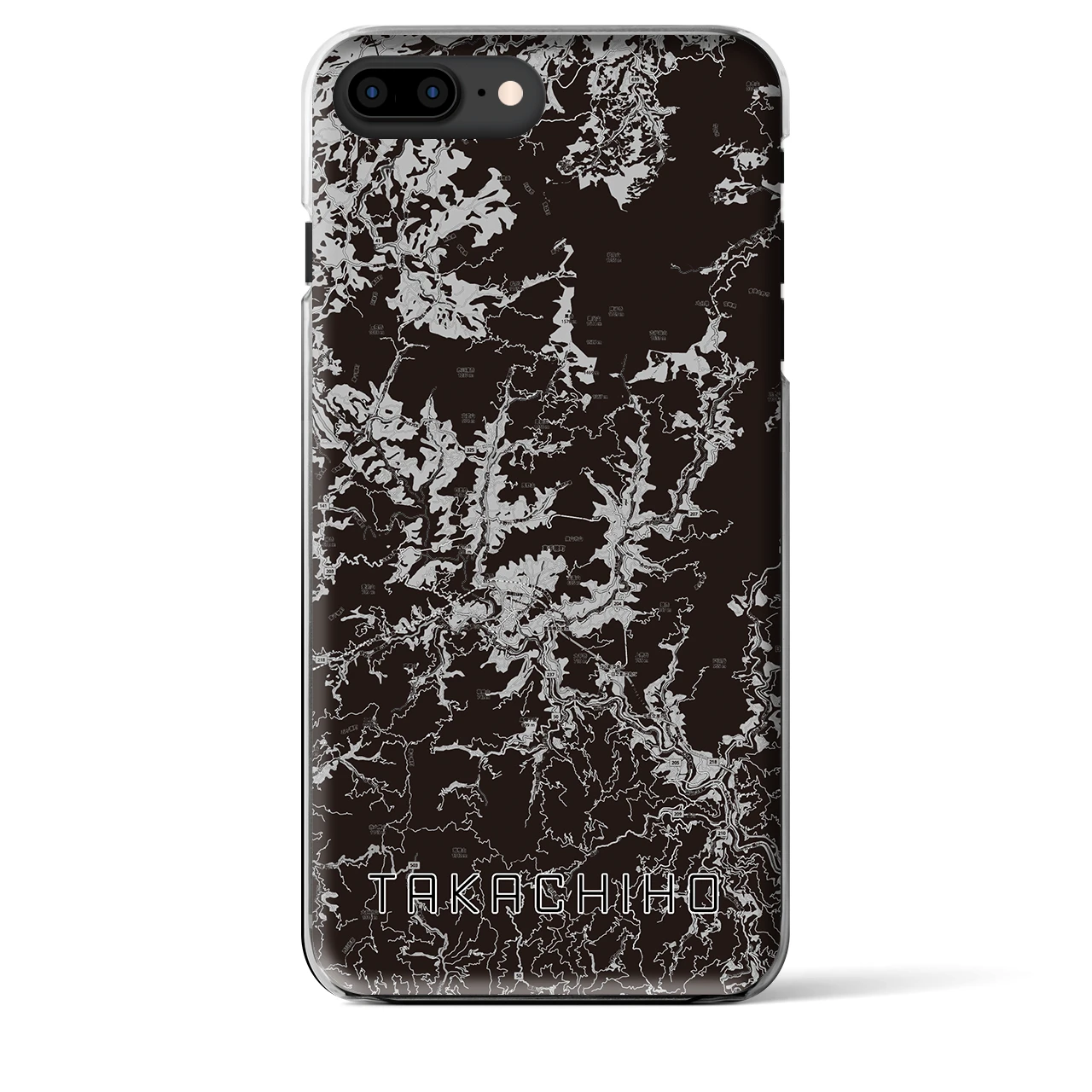 【高千穂(宮崎県)】地図柄iPhoneケース(クリアタイプ)