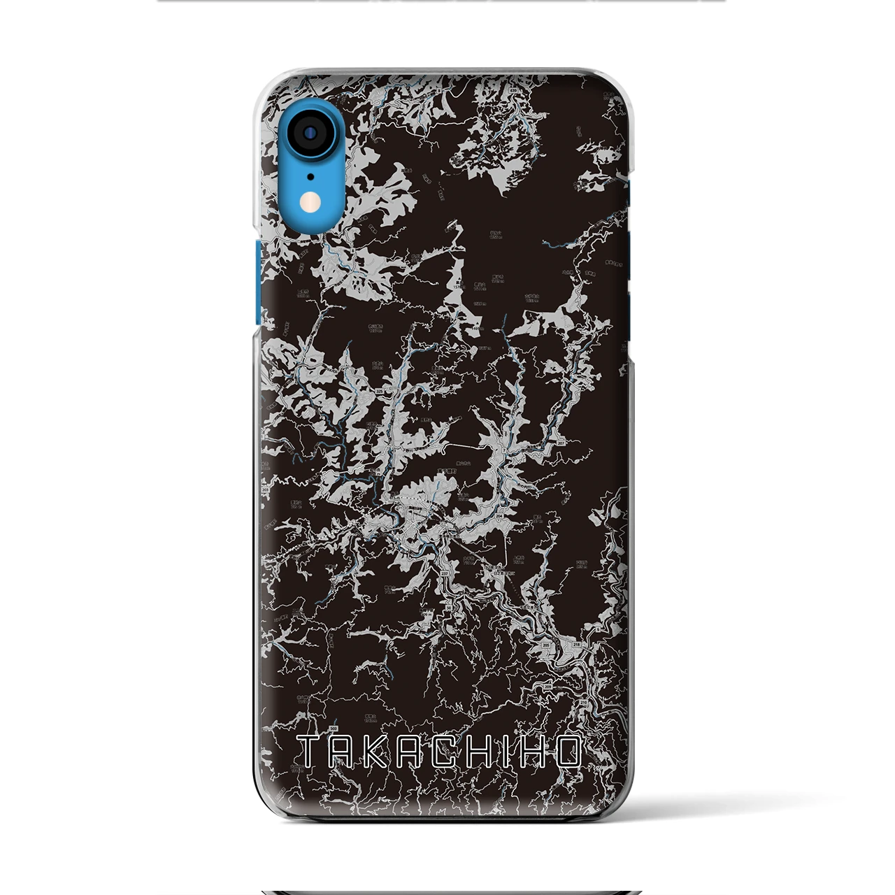 【高千穂(宮崎県)】地図柄iPhoneケース(クリアタイプ)